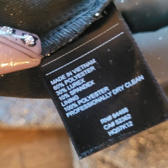 Laundry By Shelli Segal Sparkly Halter Wide-Leg Jumpsuit Size 6 - Picture 4 of 5